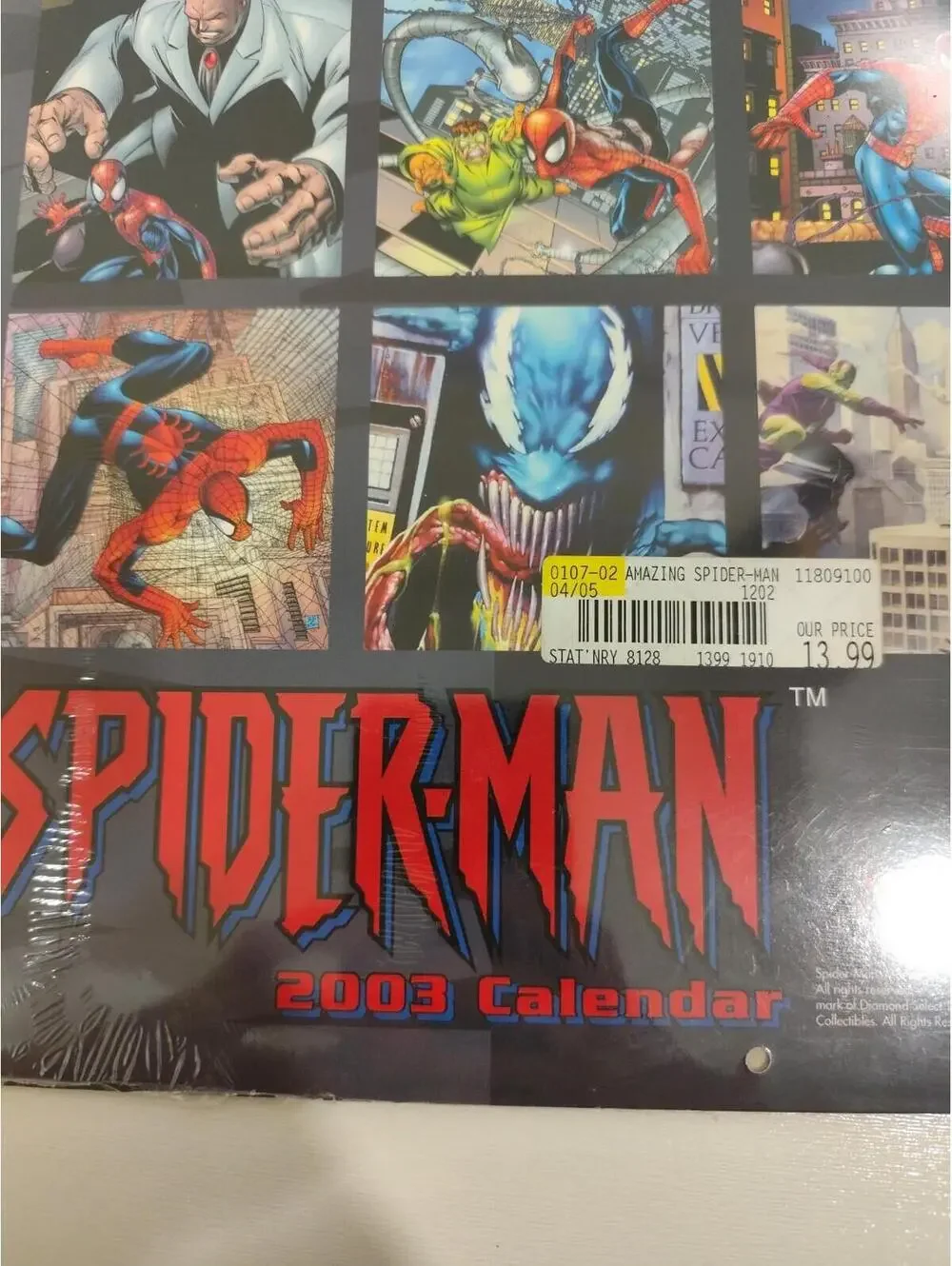Vintage Spider-Man 2003 Calendar New Factory Sealed